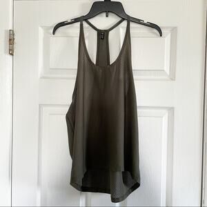 Onzie Olive Green Moisture Wicking Racerback Tank Top